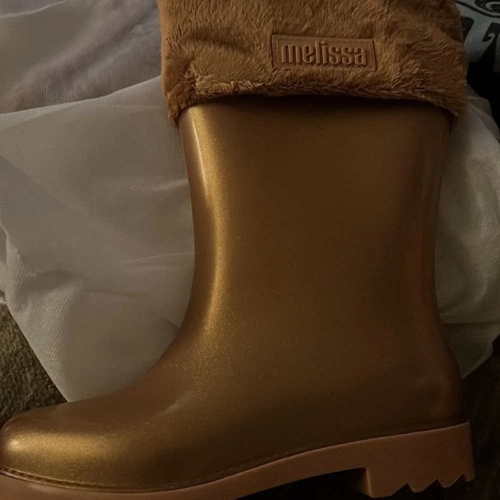 New Mini Melissa | Brown‎ Glitter Mel Winter Boot